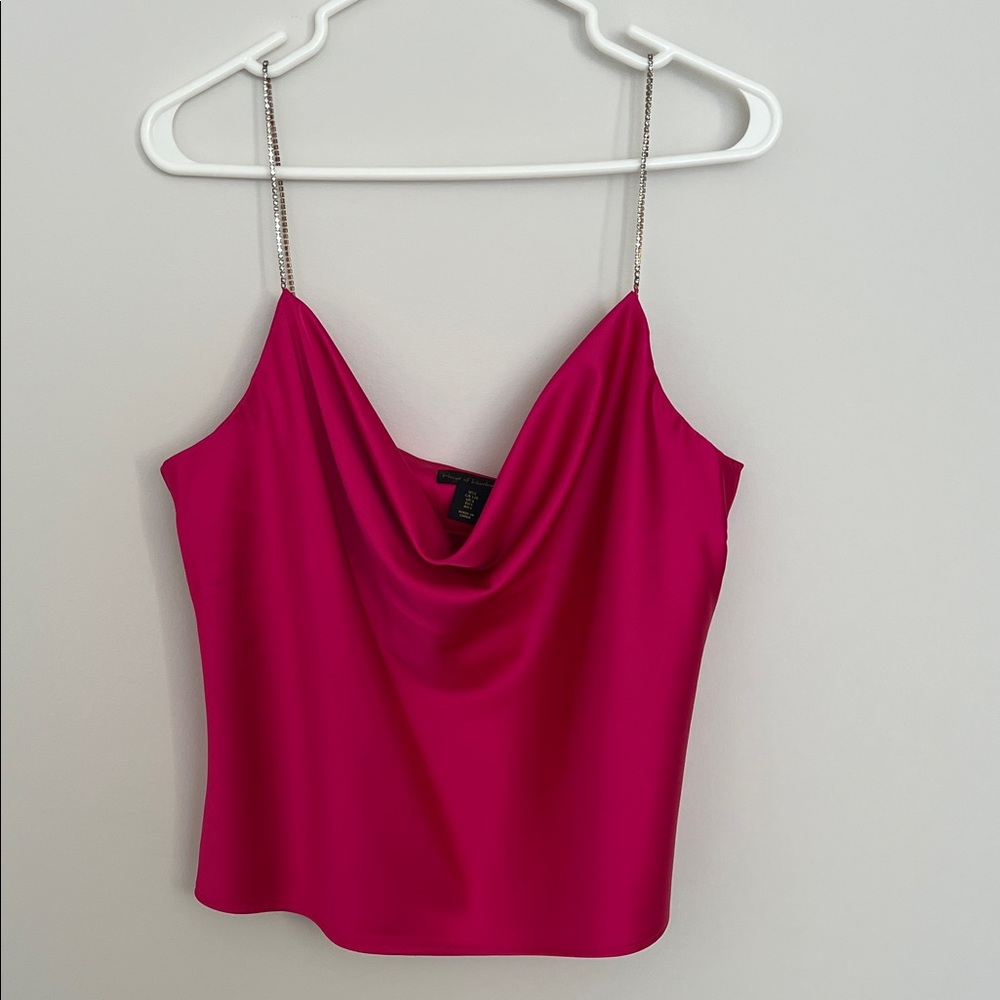 House of Harlow 1960 Fuchsia Cowl Neck Camisole